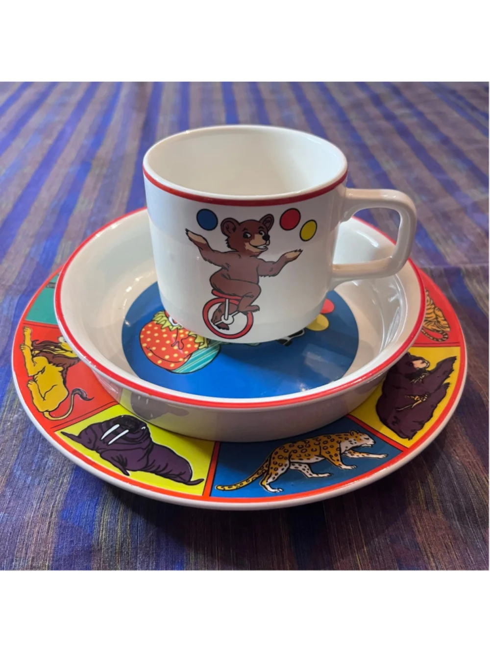 Vintage Barnum’s Animals circus dish set